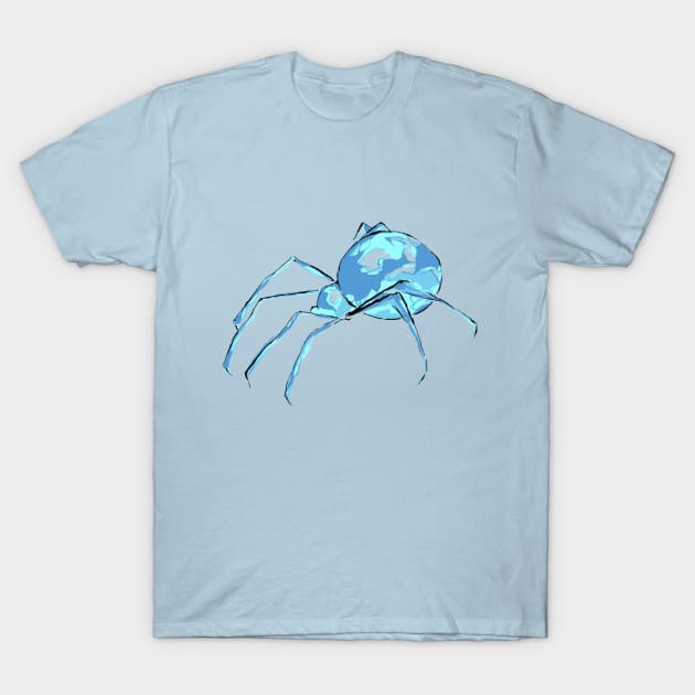 Little Blue Spider T-Shirt by rampaij